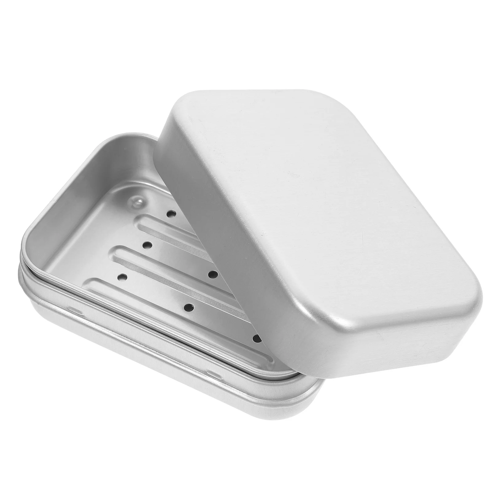 Travel Soap Holder Box Portable Container Double Layer Bar Case Dish Storage Tray Bathroom Supply Metal