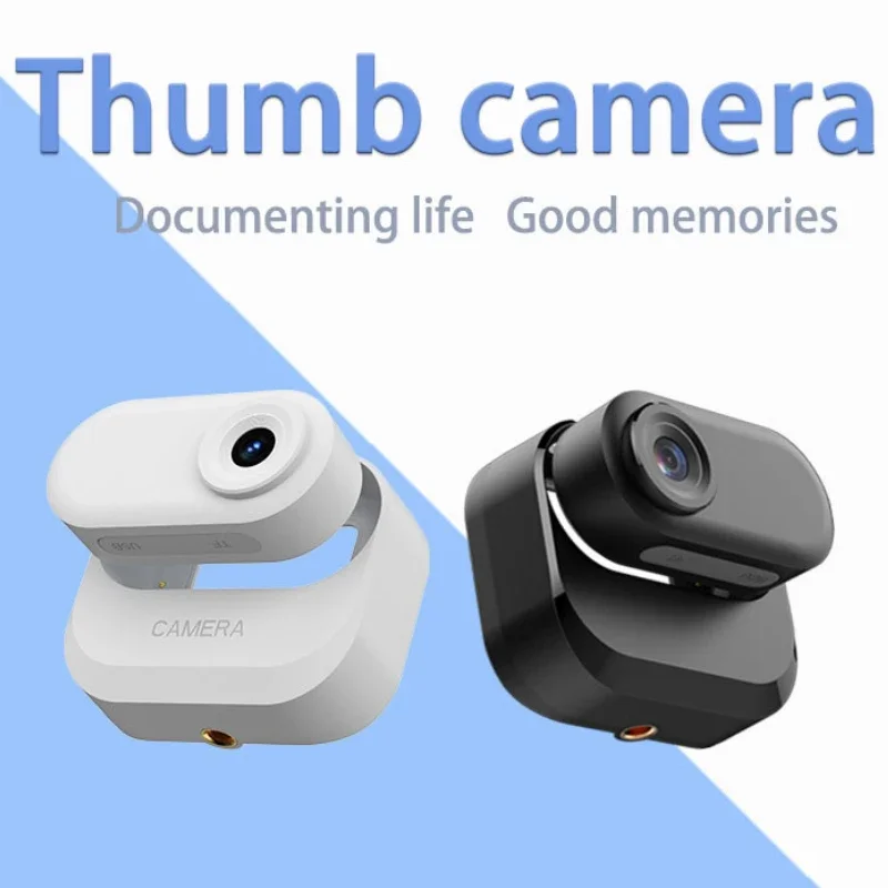 

2025 New Thumb Camera 1.47"HD 1080P Direct Recording Riding Anti-shake Waterproof Magnetic Charging Case VLOG Pet Video Recorder