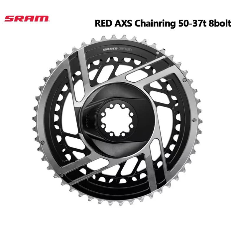 SRAM RED AXS 50-37T Chainring 8Bolt Direct Mount 2x12Speed 8 Holes Black Round Chainring Double Original For SRAM RED AXS Crank