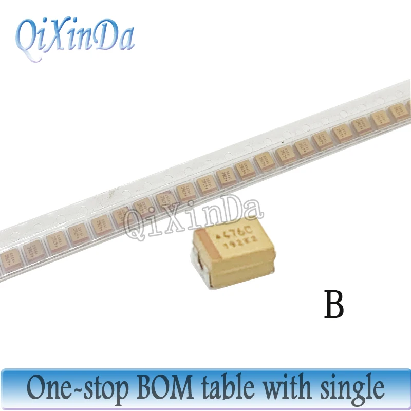 Condensador de tantalio tipo A, B, C, D, 10UF, 100UF, 220UF, 330UF, 470UF, 6,3 V, 10V, 16V, 25V, 35V, 50V, 2,2 UF, 4,7 UF, 22UF, 47UF, 3216, 10