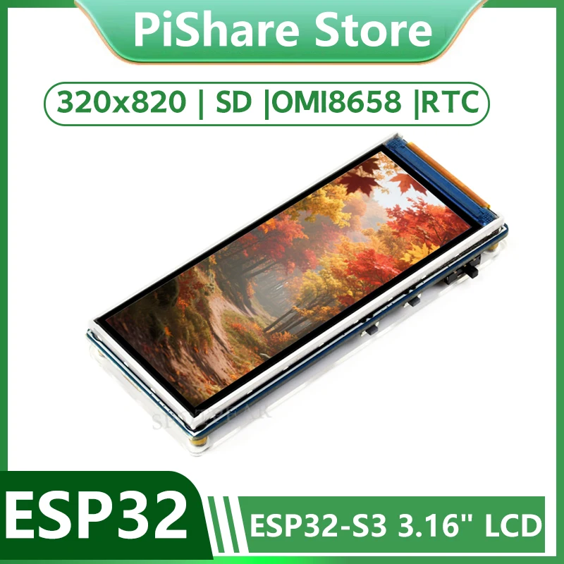 

ESP32-S3 3.16 inch LCD display Development Board 3.16inch Screen SD slot 320x820 RGB LED ST7701