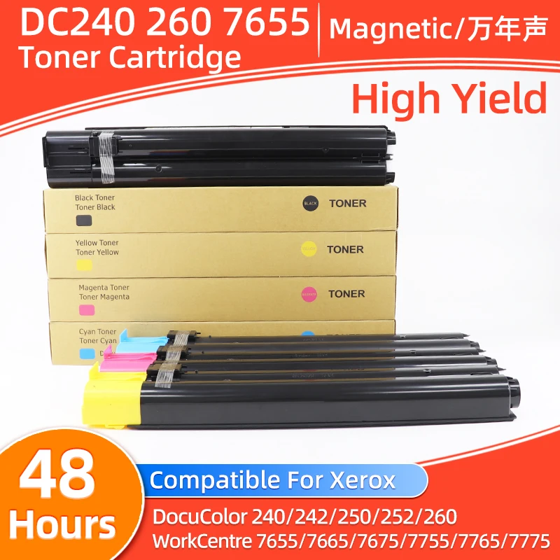 1PCS DC240 Toner Cartridge Compatible For Xerox DocuColor 240 242 250 252 260 WorkCentre 7655 7665 7675 7755 7765 7775 Printers