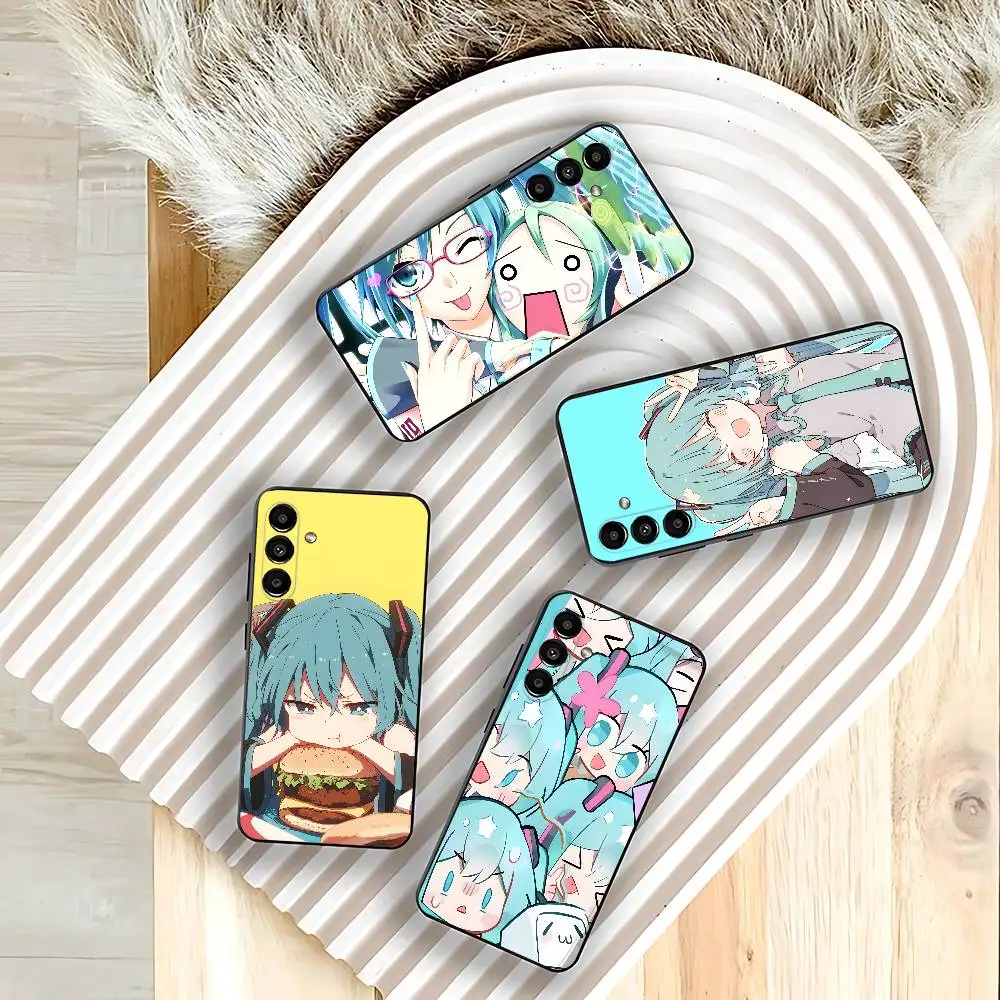 Cartoon Girl M-Miku Phone Case Silicone Soft For Samsung  Galaxy A73,31,32,72,41,53,52,71,22,5G,Note,J7,8,9