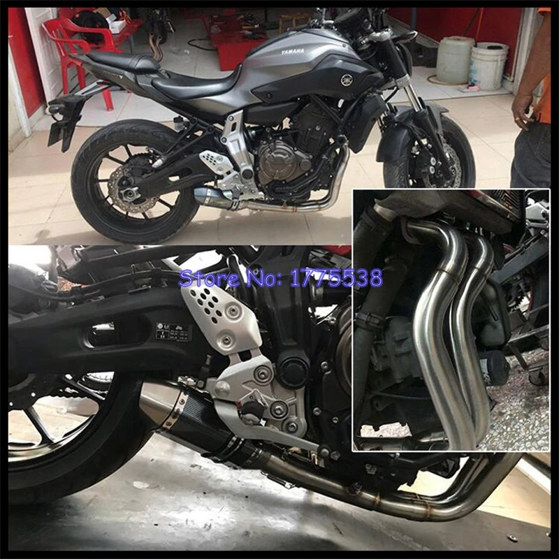 For Yamaha TRACER 700 700 GT 2016-2020 MT07 2018-2024 FZ07 2014-2017 XSR700 XTRIBUTE 2016-2024 Motorcycle Exhaust System