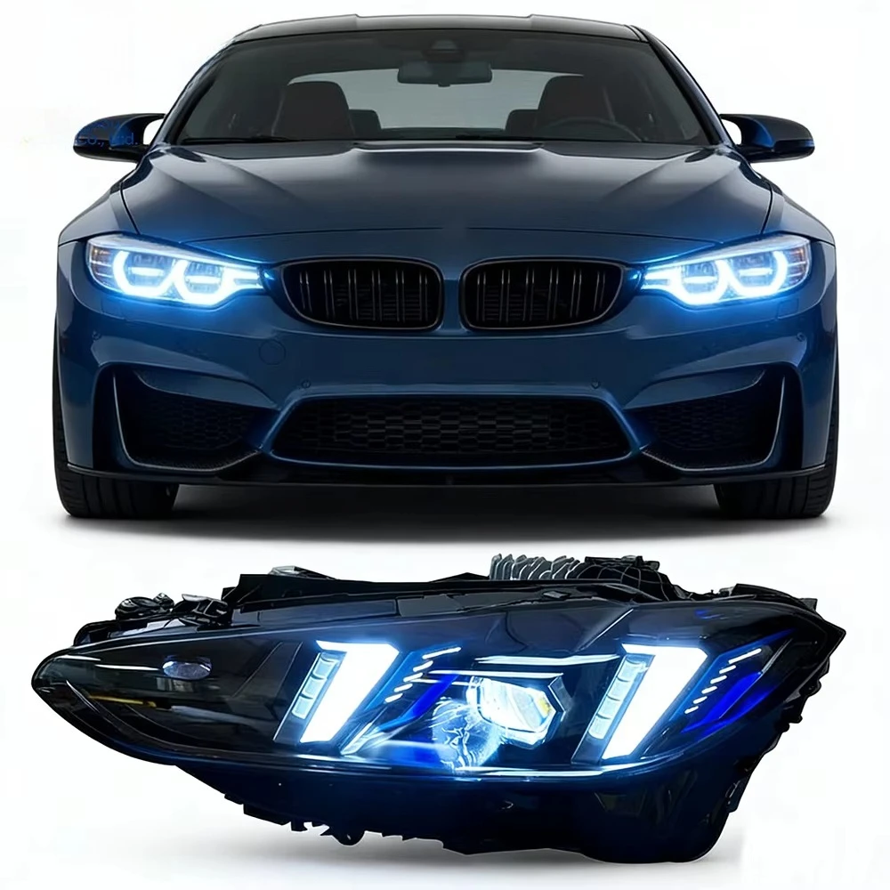 Auto-Y LED Headlights for M4 G82/G29 M3 55W 6000K 6000 Lumens 12V Gold Eye Two-Tone
