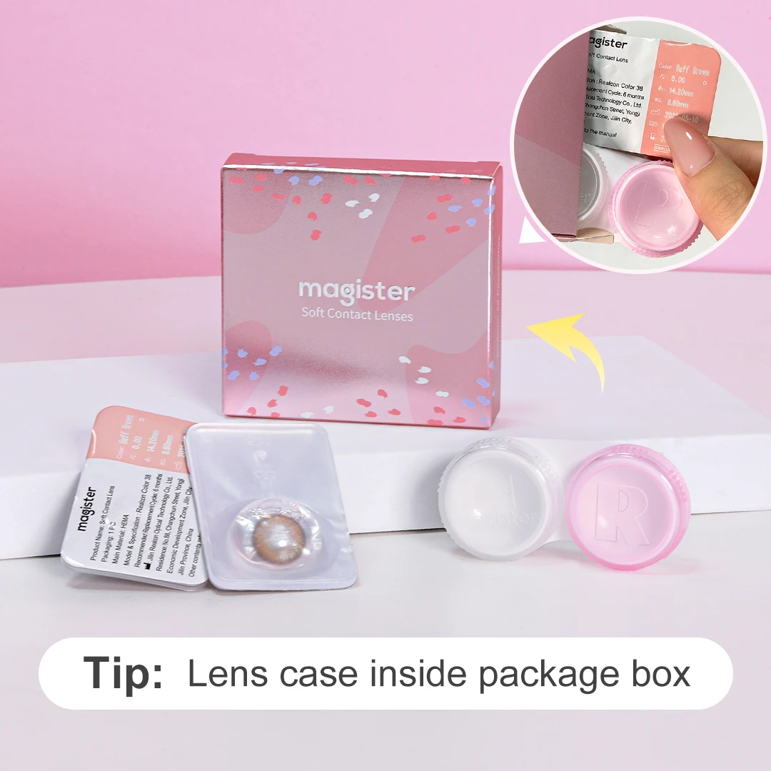 (0.00~-8.00) MAGISTER Queen Naturfarbene Kontaktlinsen mit Dioptrien, Farbige Kontaktlinsen für Make-up, 6 Monate – Detail 15