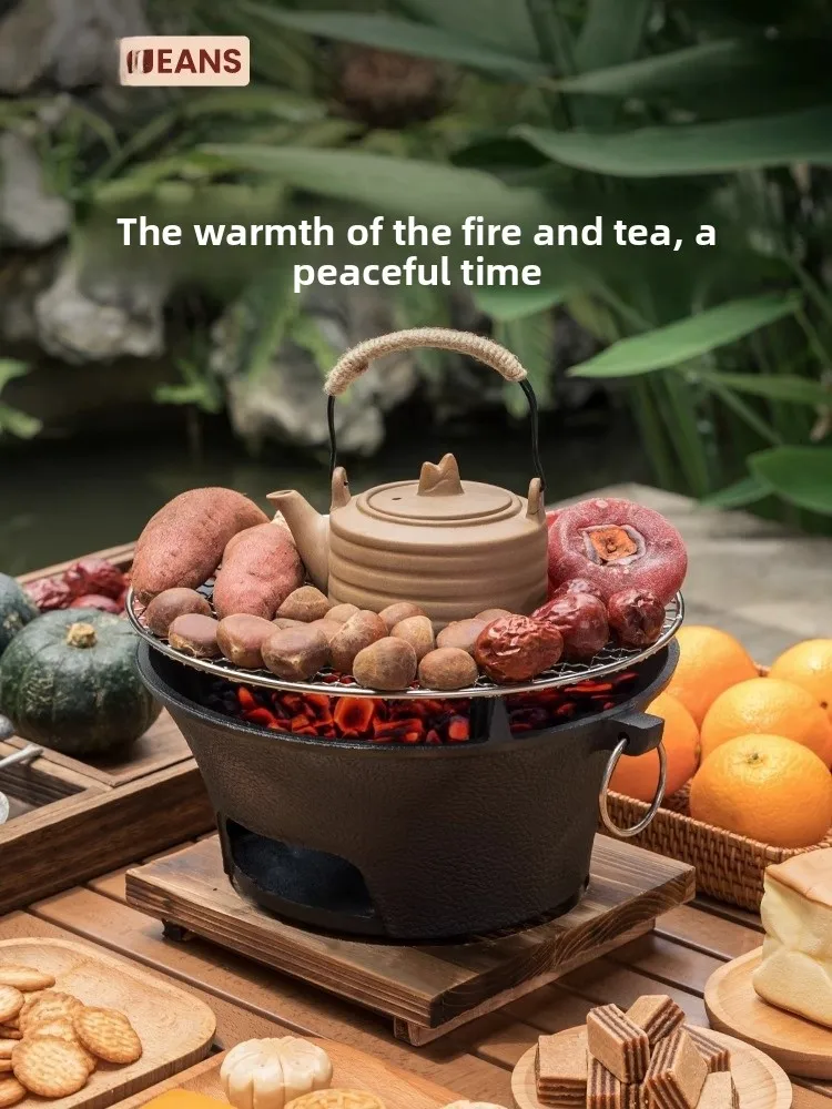 

Портативная угольная печь CAMELJEANS для обогрева на открытом воздухе, приготовления чая, барбекю, использования дома и в походах