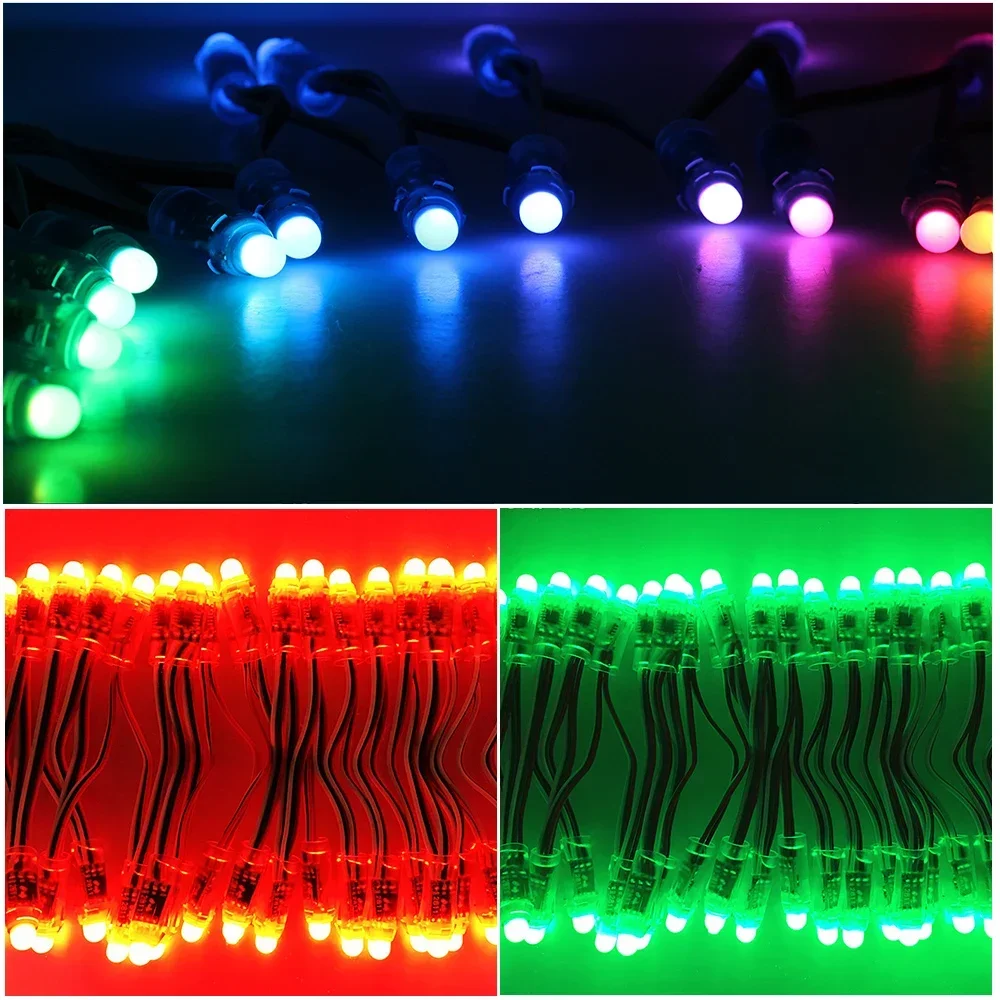 DC5V/DC12V 12mm WS2811 Pixel LED a colori Luci della stringa 2811 IC RGB Modulo indirizzabile digitale impermeabile IP68