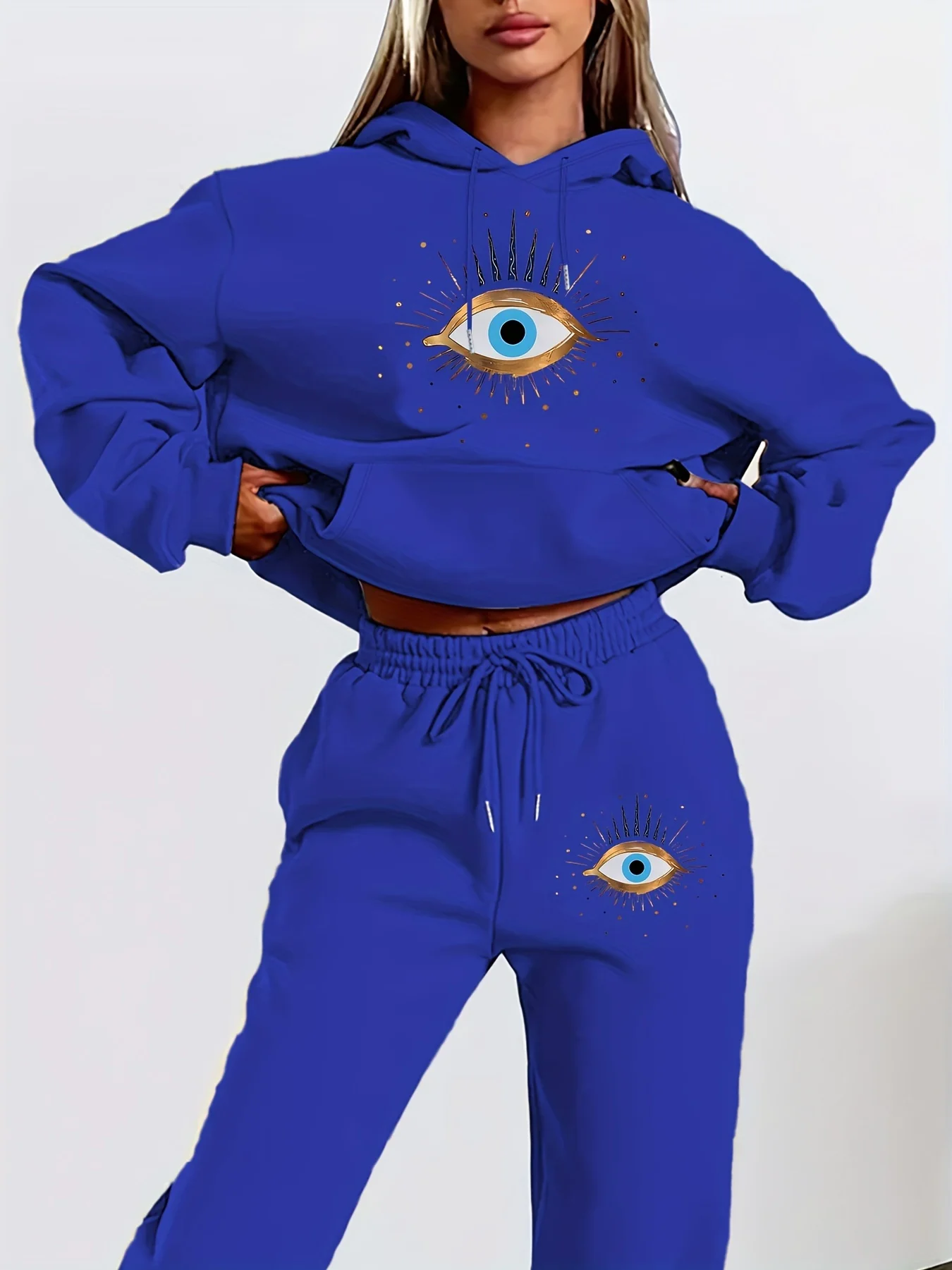 2026 New Women Hoodie Sweatpants Set Long Sleeve Hooded 2 Piece Outfit Casual Tracksuit Ladies Jogging Matching Suit