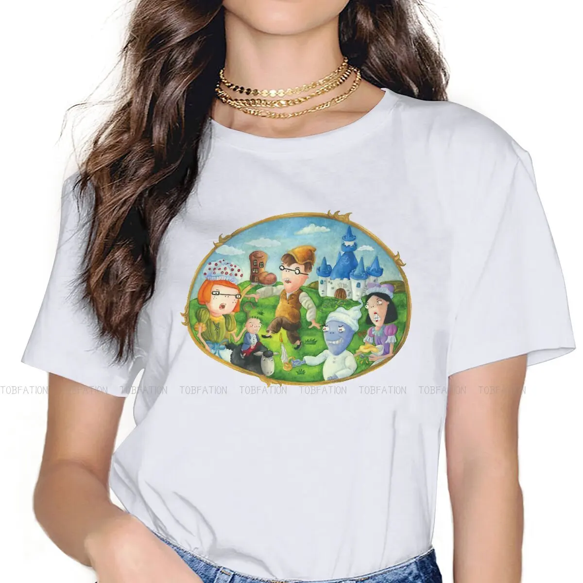 The Cramp Twins Cartoon 100% Cotton TShirts Cool  Personalize 4XL 5XL Woman's T Shirt New Trend Tops