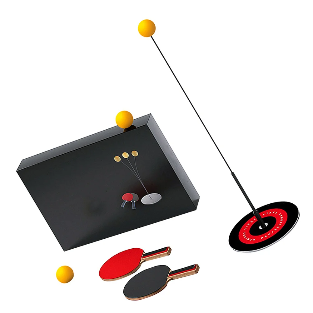 

1 set 1 Set Table Tennis Training Kit 0.9M Elastic Shaft Pong Racket Set For Adults Kids Practice Skill Development Device