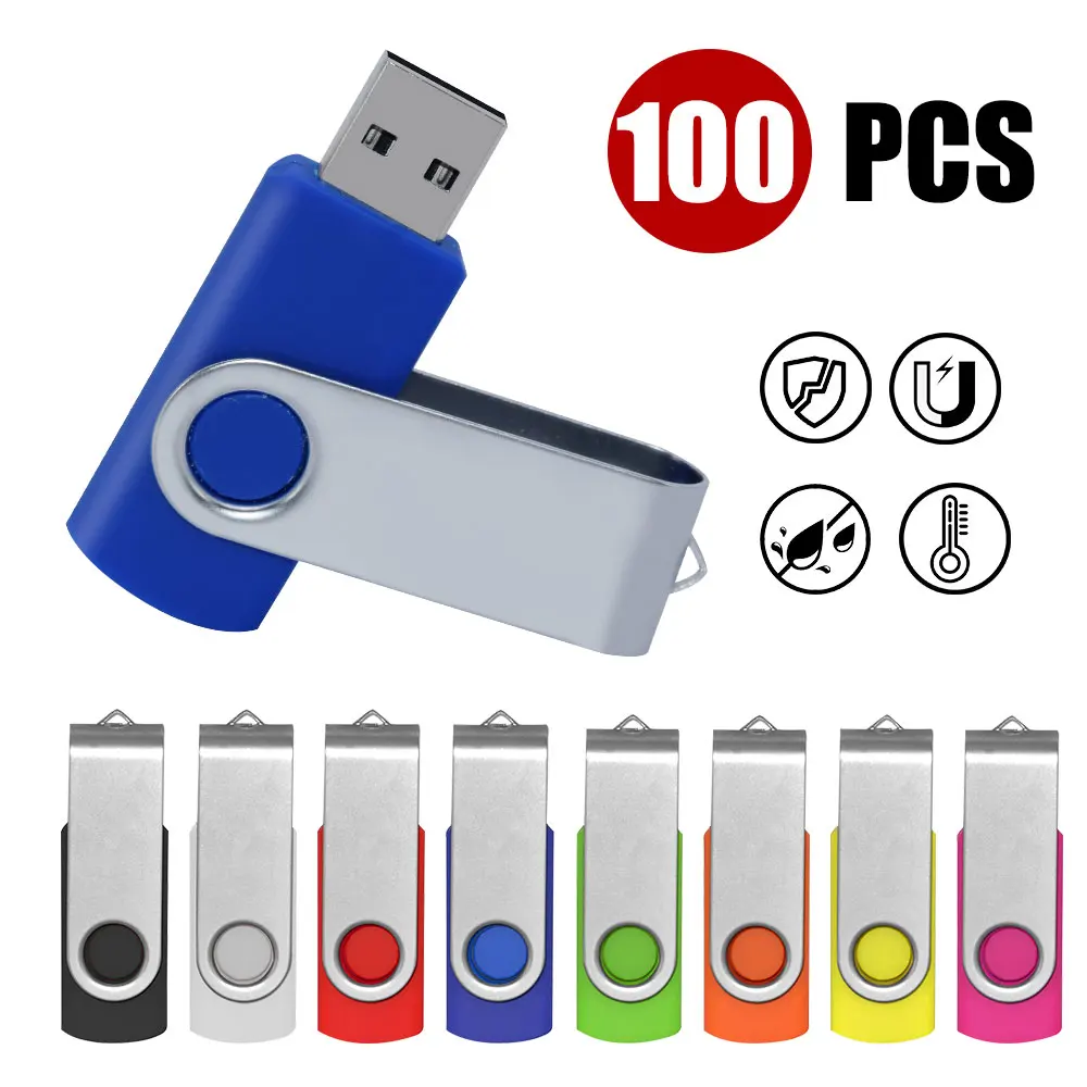 Free LOGO 100pcs/Lot USB 2.0 Flash Drive 64GB 32GB Pen Drive Mini Memory Stick Pendrive 4GB 8GB 16GB U Disk Thumb Flash STICK