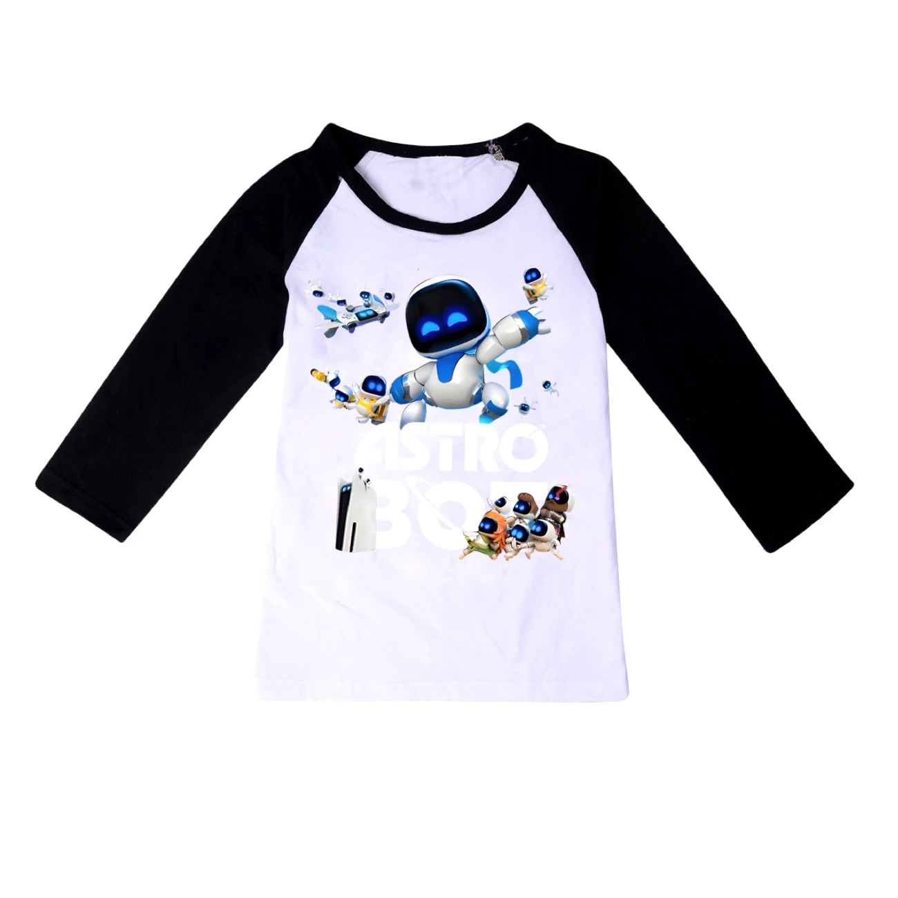 Hot Sale Game ASTRO BOT Kids Three Quarter Tops Teenagers Boys ASTROBOT Casual T-shirt Baby Girls TShirt