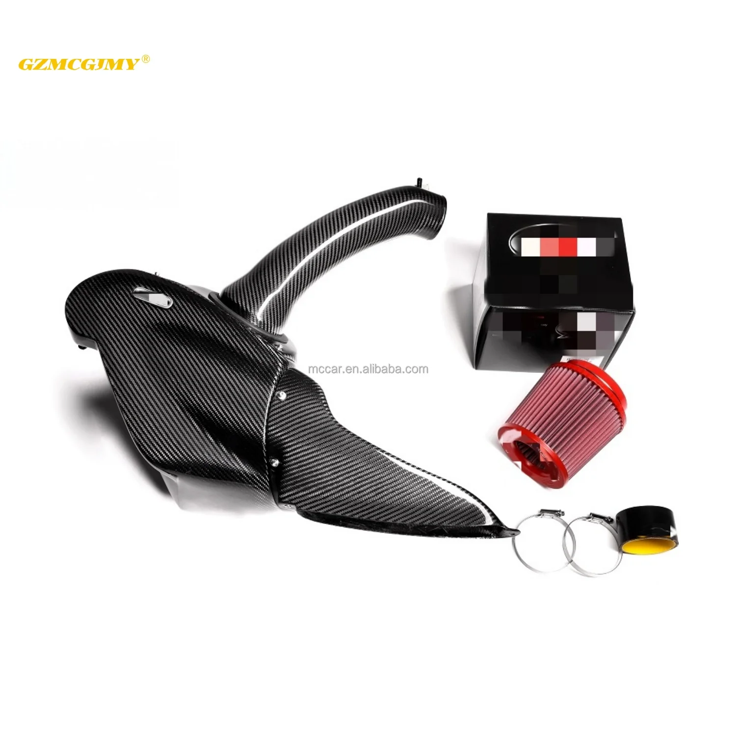 High Performance and High Quality Real Dry Carbon Fiber Intake System Track for AUDI A6 A7 3.0T 2.5L Air Intake Pipe with Filter