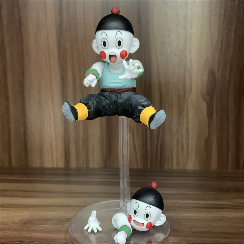 Anime Dragon Ball Z Figure Chiaotzu Dong Dong Shocking PVC Figure DBZ Chiaotzu Head Change Tien Shinhan Goku Vegeta Model Toy