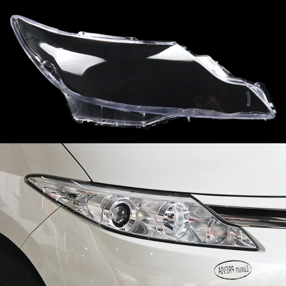 

For Toyota Previa 2009-2015 Car Front Headlight Lens Cover Auto Headlamp Lampshade Glass Lamp Shell Caps Transparent Light Case