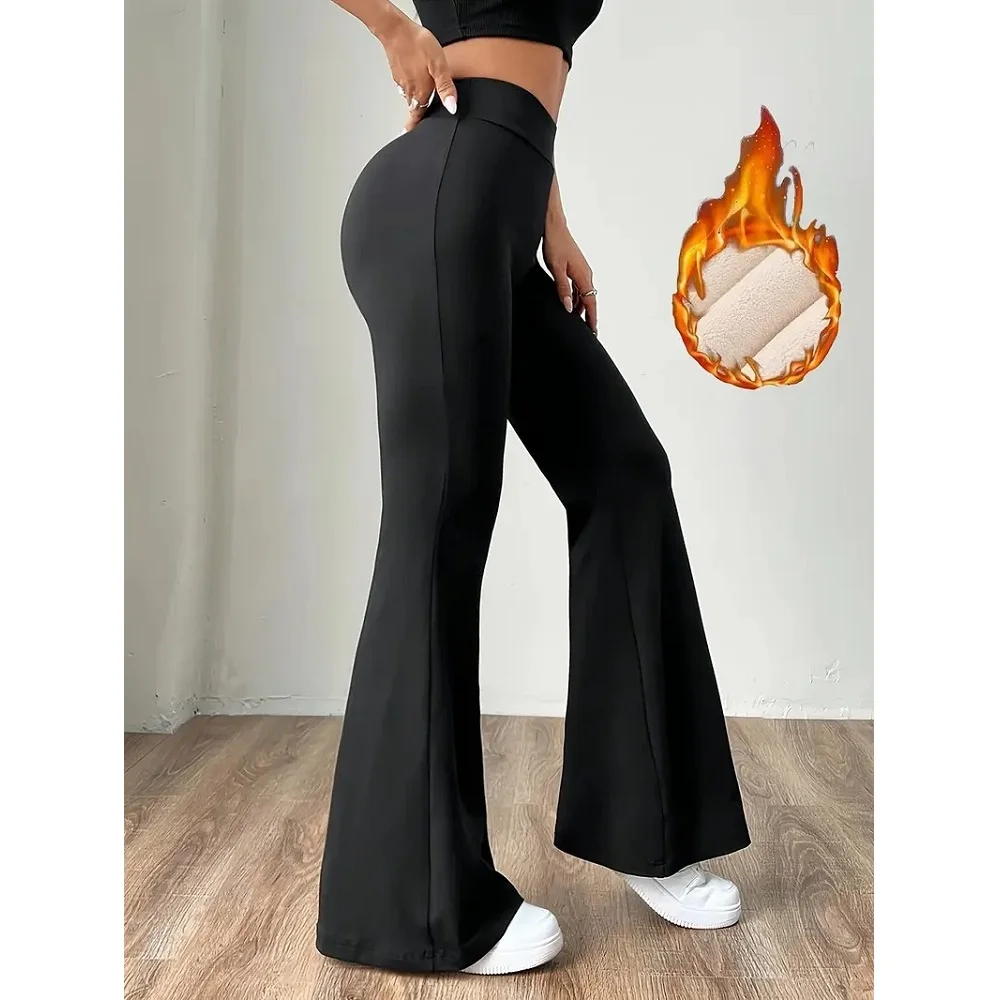 Frauen Winter Fleece Gefüttert Winter Warme Leggings Hohe Taille Booty Lifting Stretch Sport Yoga Leggings Hosen