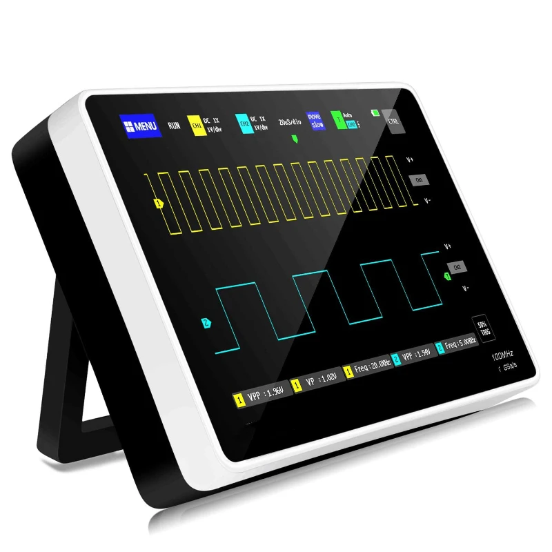 Portable Digital Storage Oscilloscope Kit 2 Channels 100Mhz Bandwidth 1GSa/s Sampling Rate Tablet Digital Oscilloscope