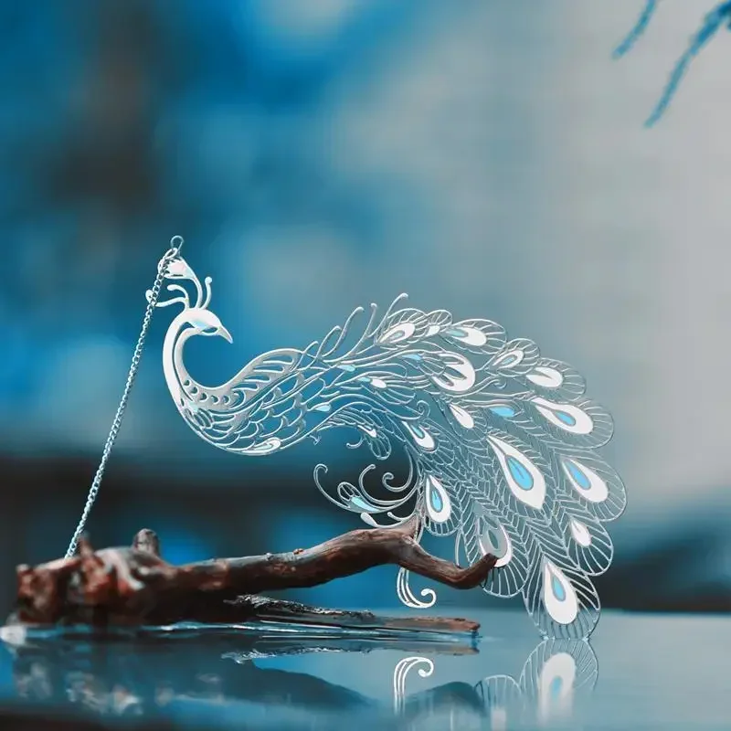 

Chinese Classical Peacock Metal Bookmark - High-End Exquisite Antique-Style (No Gift Box)