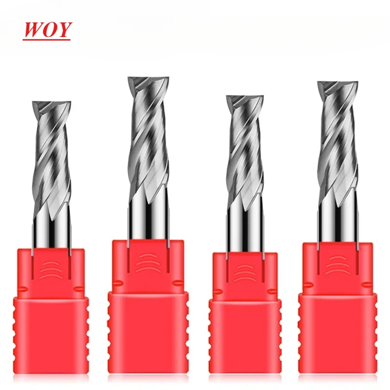 

WOY Tungsten Steel Carbide 3-Flutes Flat End Mills For CNC Machining 10CPS Endmills Tools Milling Cutter 50.0-75.0MM Length