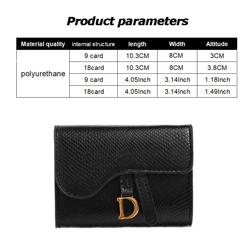 Women Luxury Card Holder Short Walet MiniPU Letter Wallet Multi Card Card Holder SmalMulti Functiona Clutch Bag