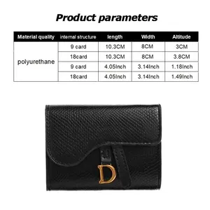 Mini PU wallet for women, luxury card holder, short wallet, multifunction clutch bag 12 Main Sales Door Card Luxury - №3