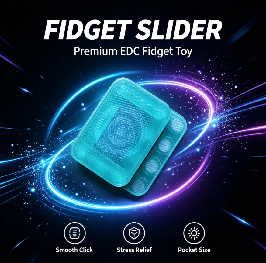 Cool Office Tech Gadgets - Magnetische EDC Push Slider Fidget Toy