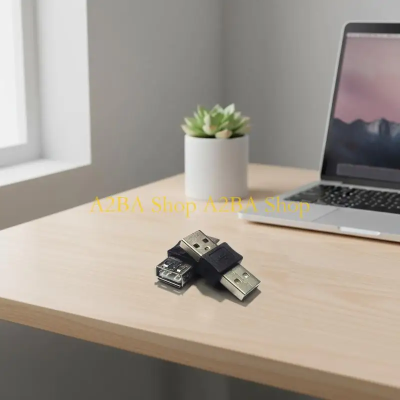 A2BA 2Pcs USB 2.0 Adapters with Metal Contacts Fast Speed File Transfer Solution for Students Professionals