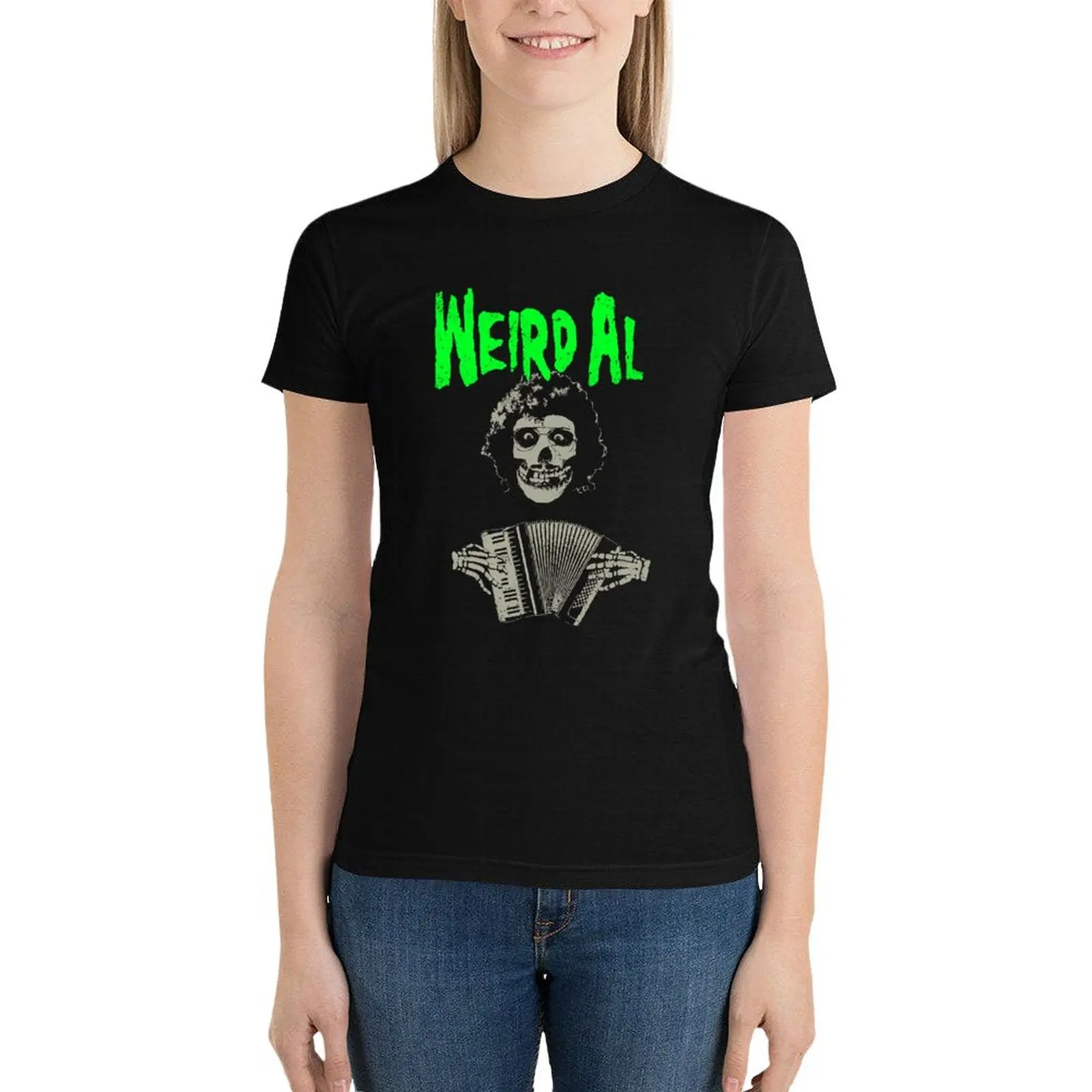 Weird Al meets the Misfits with Accordion T-Shirt lady clothes Blouse Women clothes