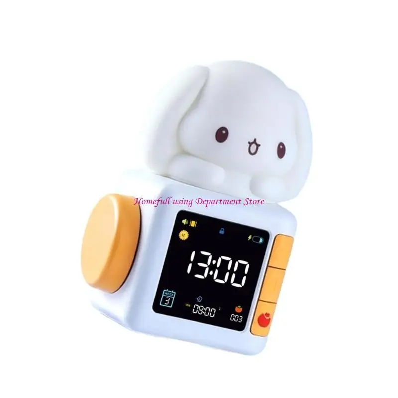  Multifunctional Timer Alarm Clock With White Noise Nightlight For Kids Study Sleep