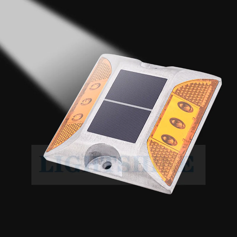 Solar Spike Light Profile Label Led Highway Cast Aluminum Ground Buried Light Flash Road Warning Light