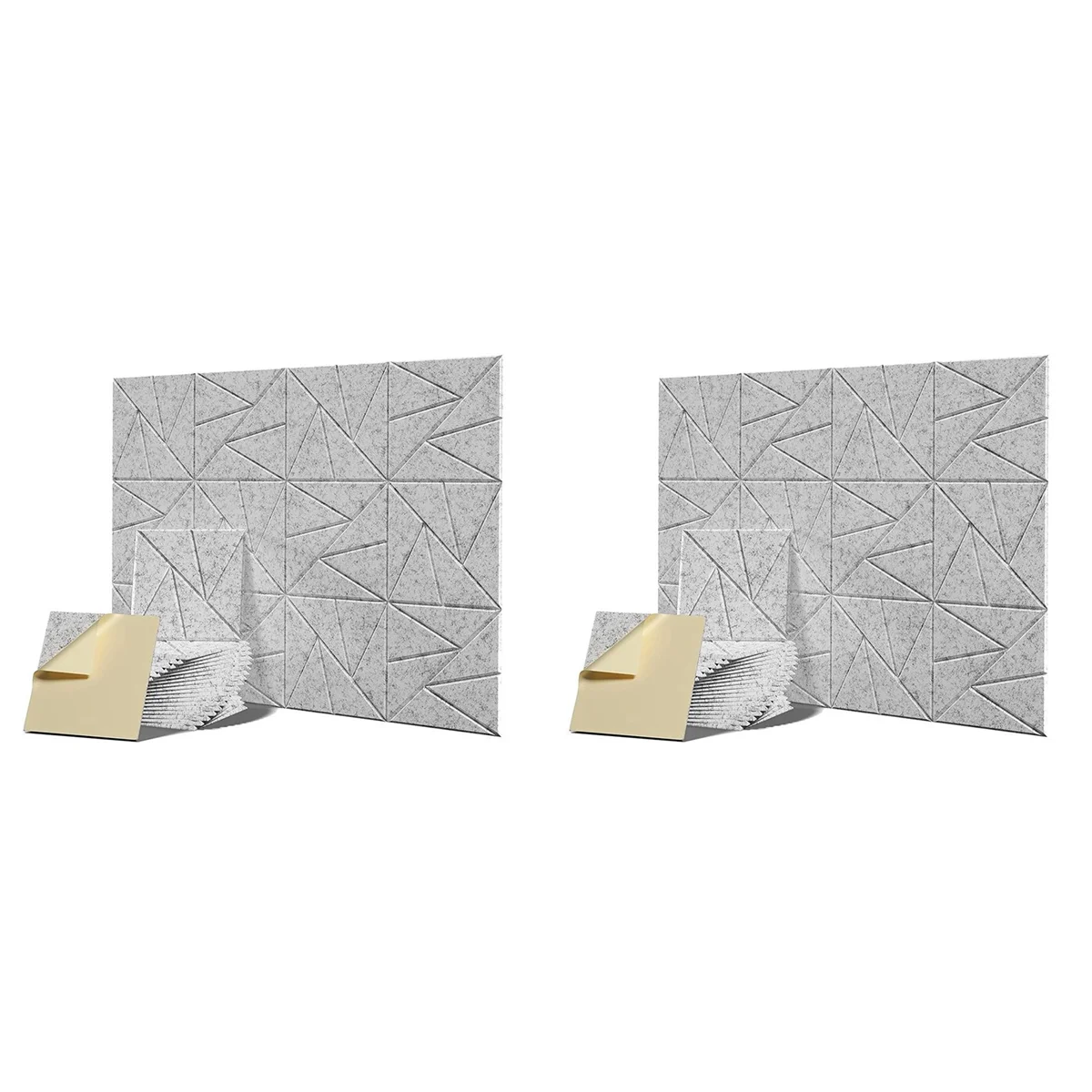 24Pack Acoustic Panels with Self-Adhesive, 12X 12X 0.4Inch Sound Proof Foam Panels,Sound Panels High Density,Silver Grey