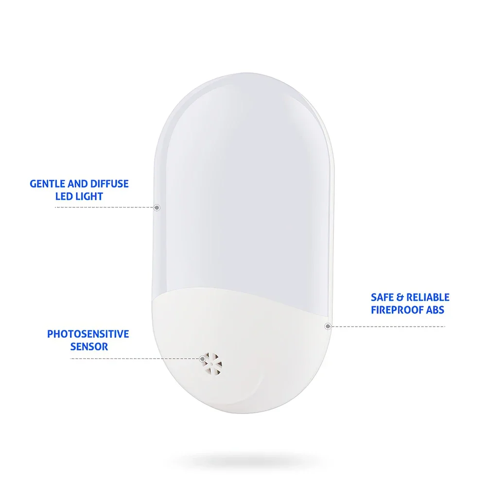 Plug-in PIR Motion Sensor Control Mini LED Night Light Lamp per bambini camera da letto corridoio scale lampade