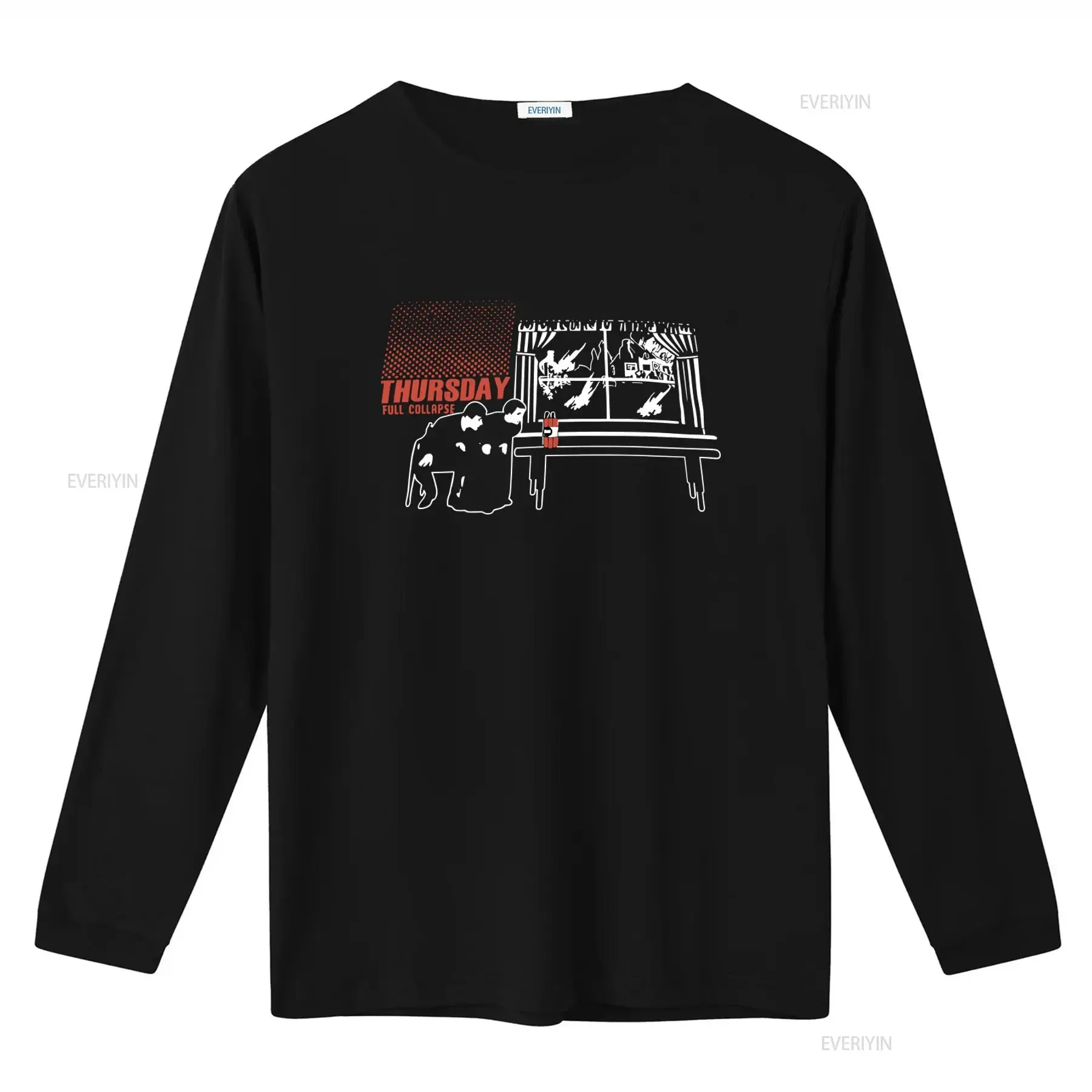 Thursday Hardcore Band T Shirt Full Collapse Reprinted Cotton Streetwear vintage Washed Breathable Slightly Comfortable Stylish