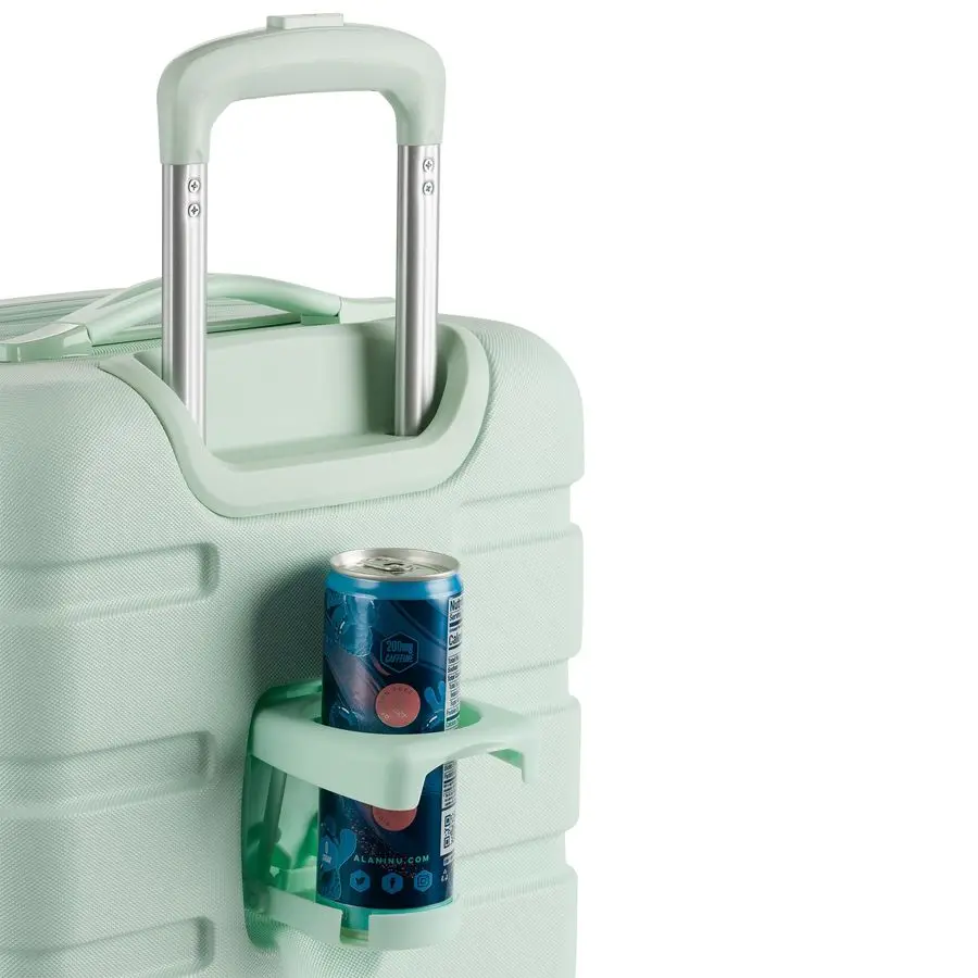 

Signature Hardside Expandable Luggage with Spinner Wheels, TSA Lock, CupHolder, Clearly Aqua, CarryOn 19Inch