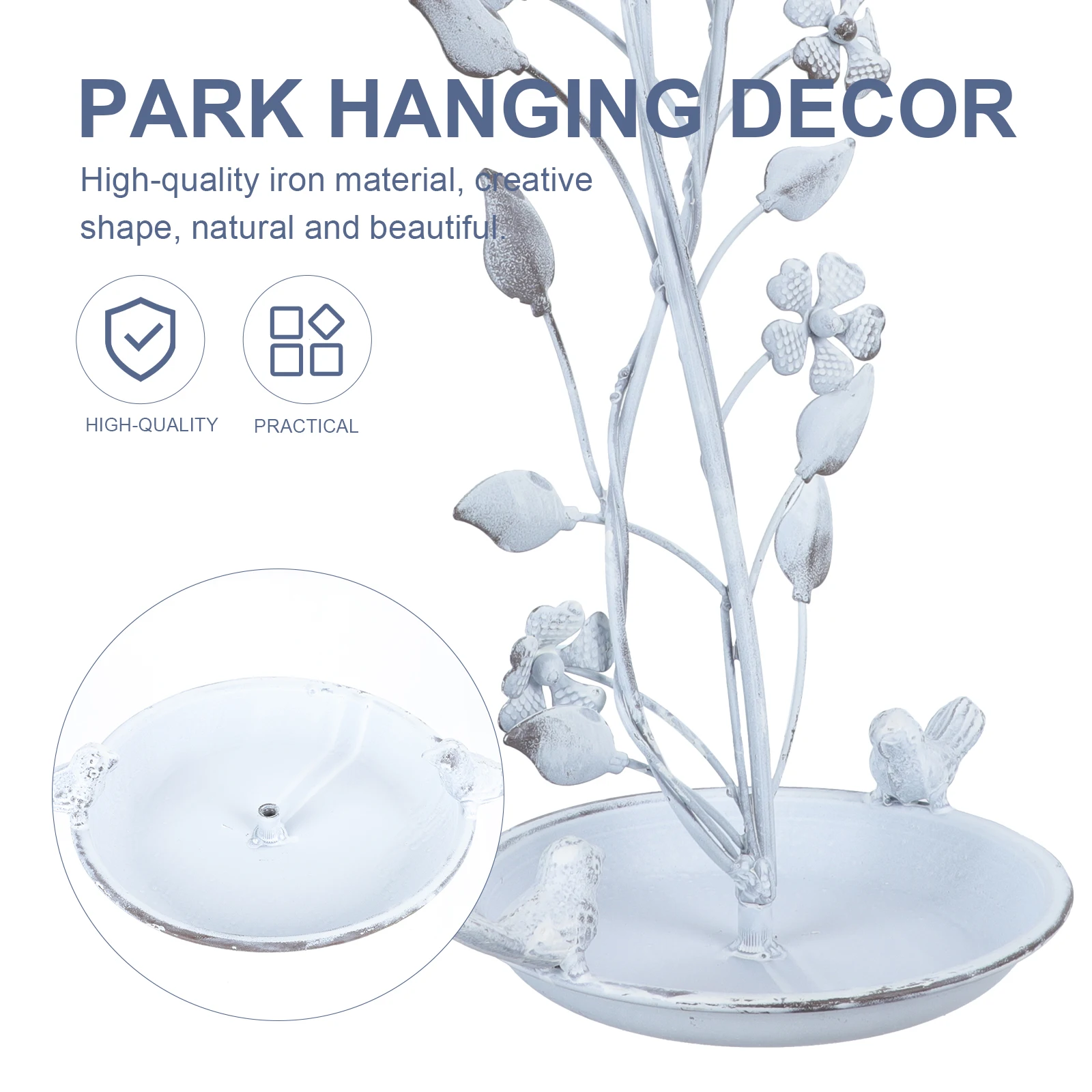 

1pc Feeder Vintage Garden Ornament Outdoor Hanging Food Container Retro Style Feeding Holder Yard Decoration Durable