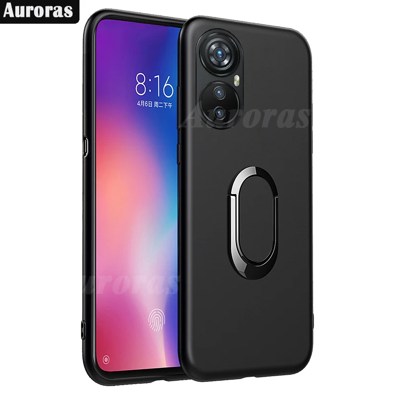 Aurora casing Blackview A200 Pro, sarung HP Matte tahan guncangan dengan cincin pemegang magnetik