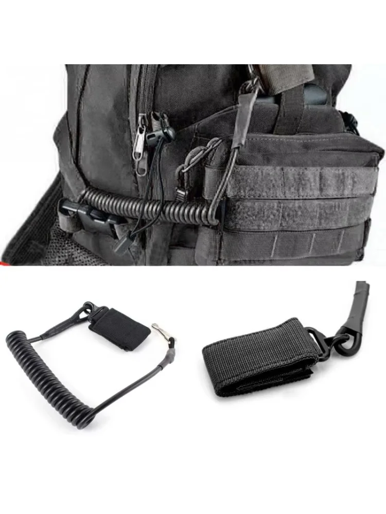 coil sling military elastic belt spring strap backpack bag rope lanyard gun