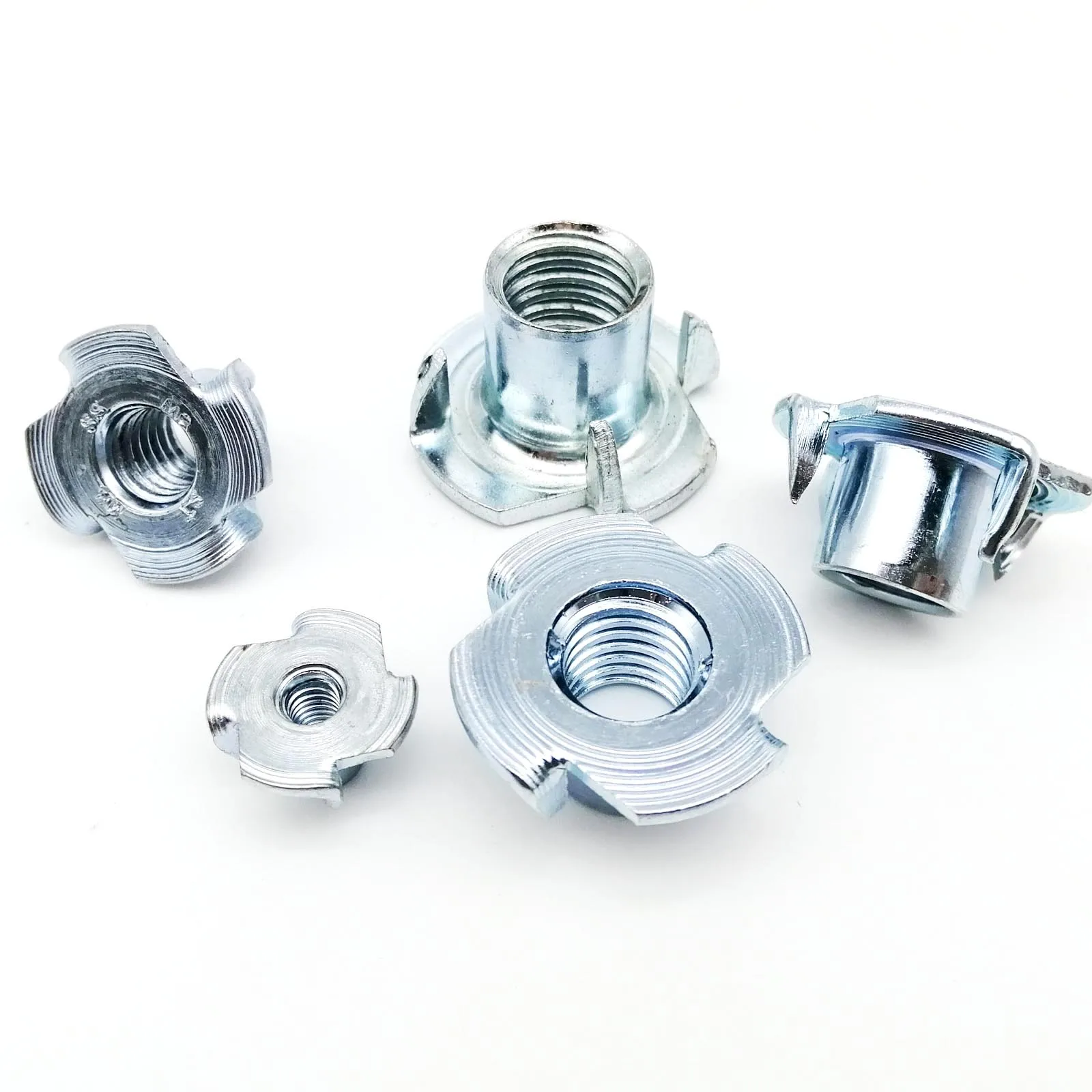 Keadic 32Pcs Carbon Steel Weld Nuts – M6 M8 M10 M12 UNC T-Nuts With Projection Flange For Furniture, Vehicle Exhaust & Agricultural Equipment
