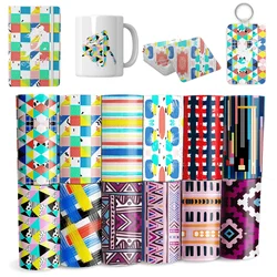 XFX 1 PCS Transfer Vinyl Ink 12*12 IN Geometry Sublimation Transfer Paper Printable Heat Transfer Paper for Mugs T-Shirts DIY