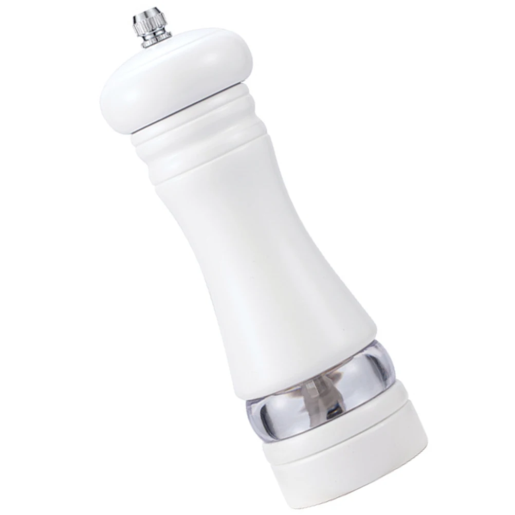 

6 Inch White Pepper Grinder Salt Mill Shaker Bottle Kitchen Gadgets Tools Reusable Long Term Use Wood Appearance
