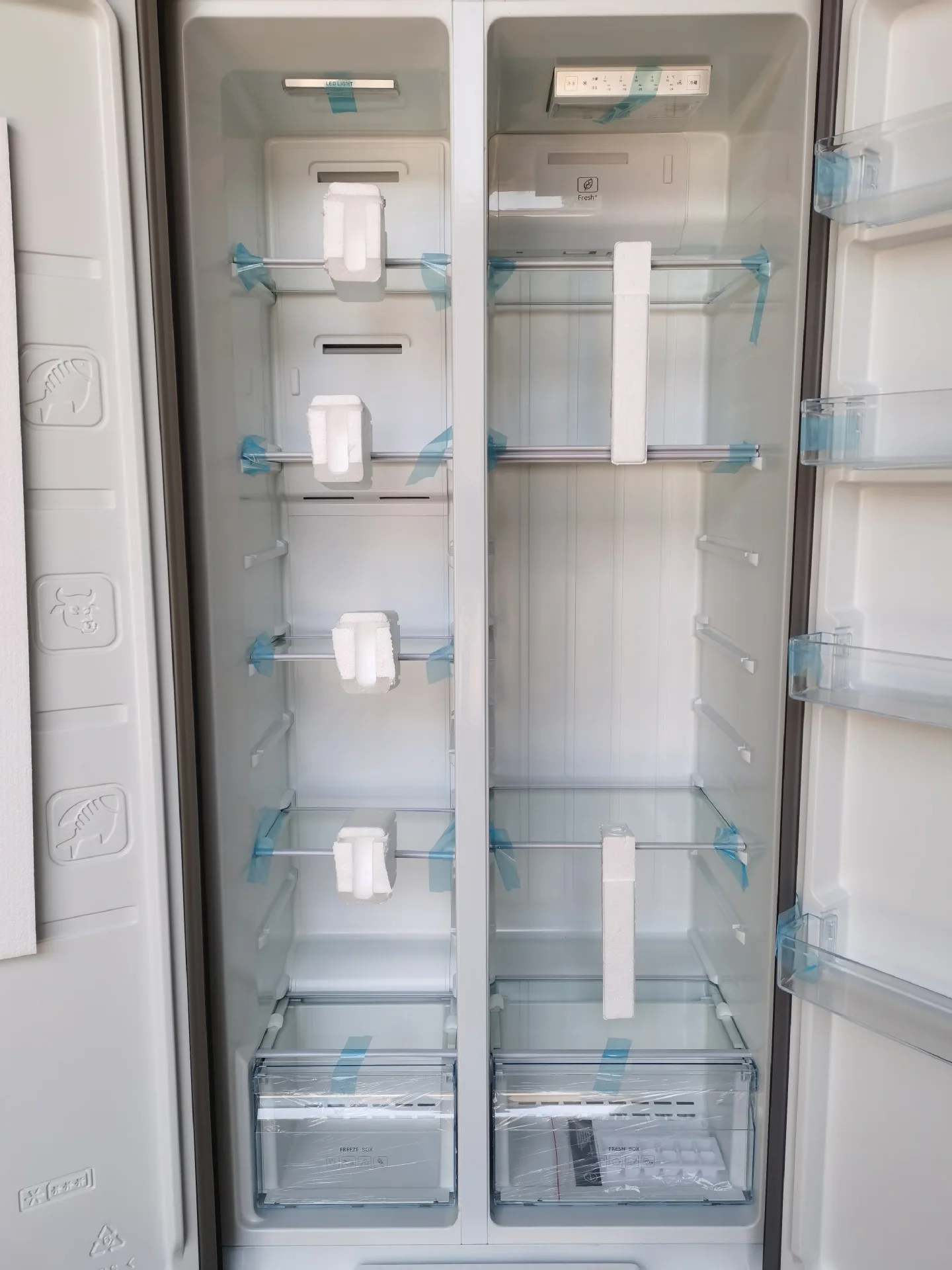 High Quality Household Portable Luxury Large Size Large Capacity Fixed Frequency air Cooled Double Door Refrigerator