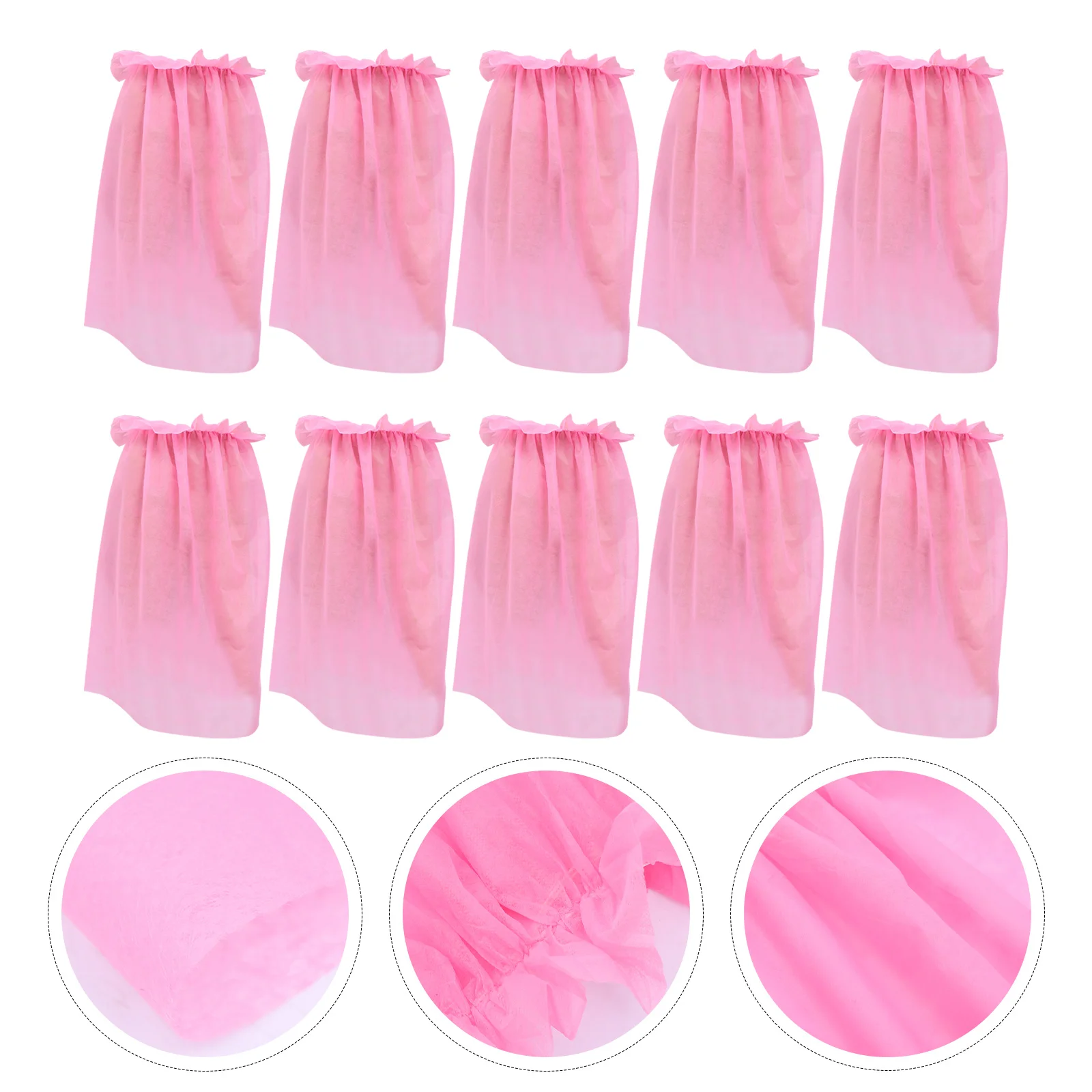 

10 Pcs Bath Skirt Salon Towels Household Shower Skirts Practical Thong Portable Non-woven Fabric Bathrobes Tourism Bathwear