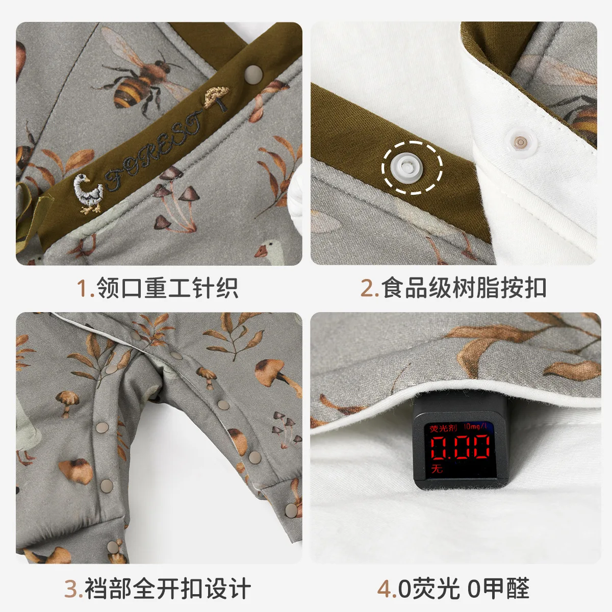 ‌ 新生児用コットン冬用ベビーロンパース 厚手キルティング幼児用ジャンプスーツ ベビー服 暖かい快適なスリープ＆プレイ ユニセックスベビー服