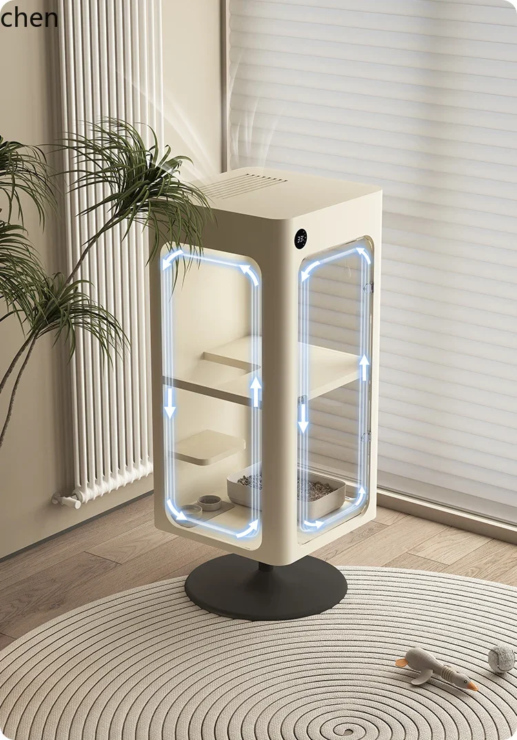 H5.22 smart cat cabinet with toilet integrated fresh air system household indoor cat nest cat house