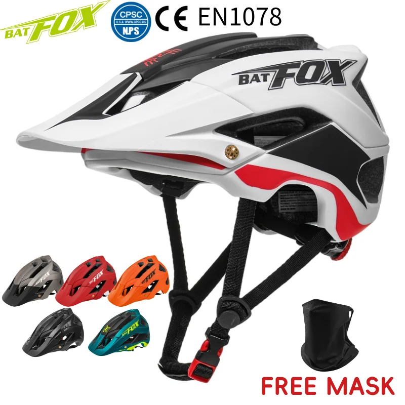 

BATFOX Helmet Light Forest Trail Riding Sport MTB Bike Helmet Integrally-molded Men Women Bicycle Helmet casco ciclismo