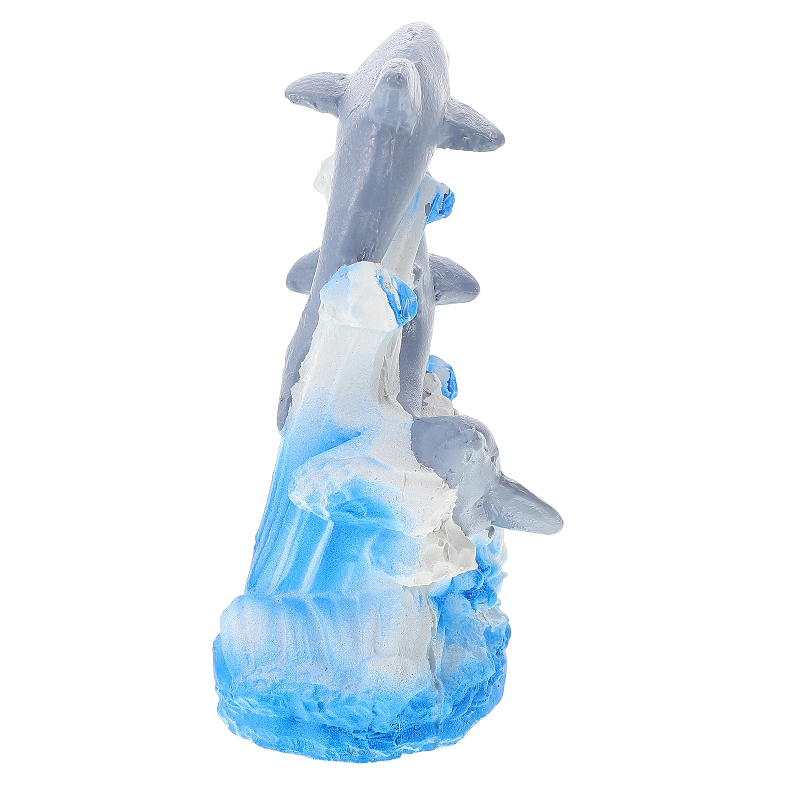 

3 Pieces Dolphin Statue Decor Resin Dolphins Collectibles Home Aquarium Fish Tank Accessories Ocean Animal Statue Marine Mini