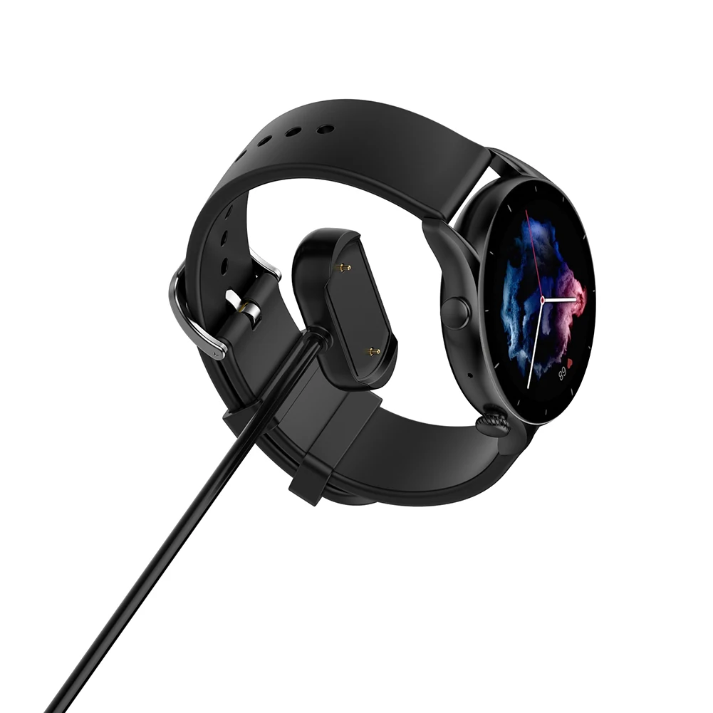 Magnetic Charger Cable 1M Smart Watch 2 Pin Charging Cord Multiple Protection Fast Charging for Amazfit GTR4 GTS3 T-Rex2