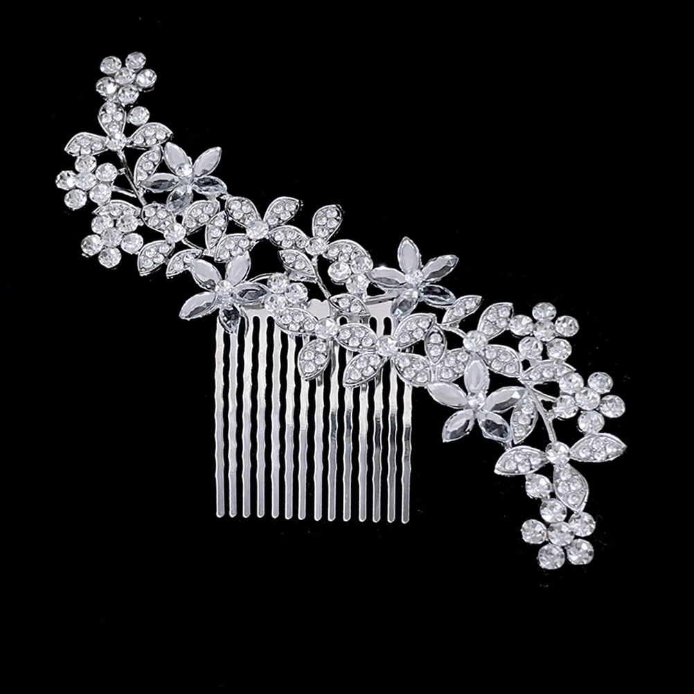 Crystal Comb Rhinestone Bridal Hairpiece Wedding Headpiece Bride Clip Fine Hair Combs Hair Accessories For Women