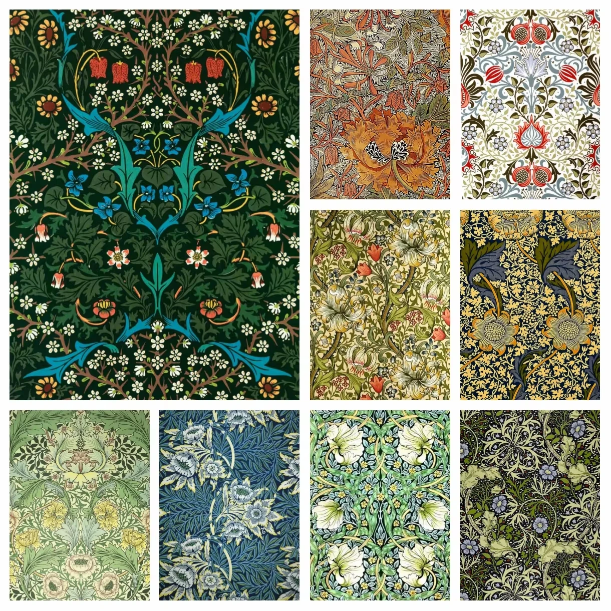 Art Craft William Morris - 1 Stück rahmenloses William Morris Diamant-Strass-Gemälde